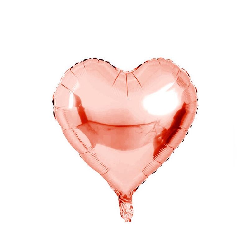 GENERICO - GLOBO METALICO 18 CORAZON ROSE GOLD X50 UNI