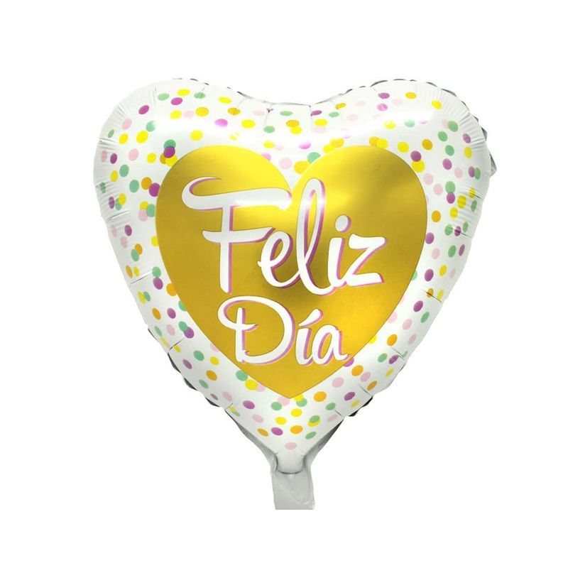 GENERICO - GLOBO METALICO 18 FELIZ DIA GOLDEN X1 UNI