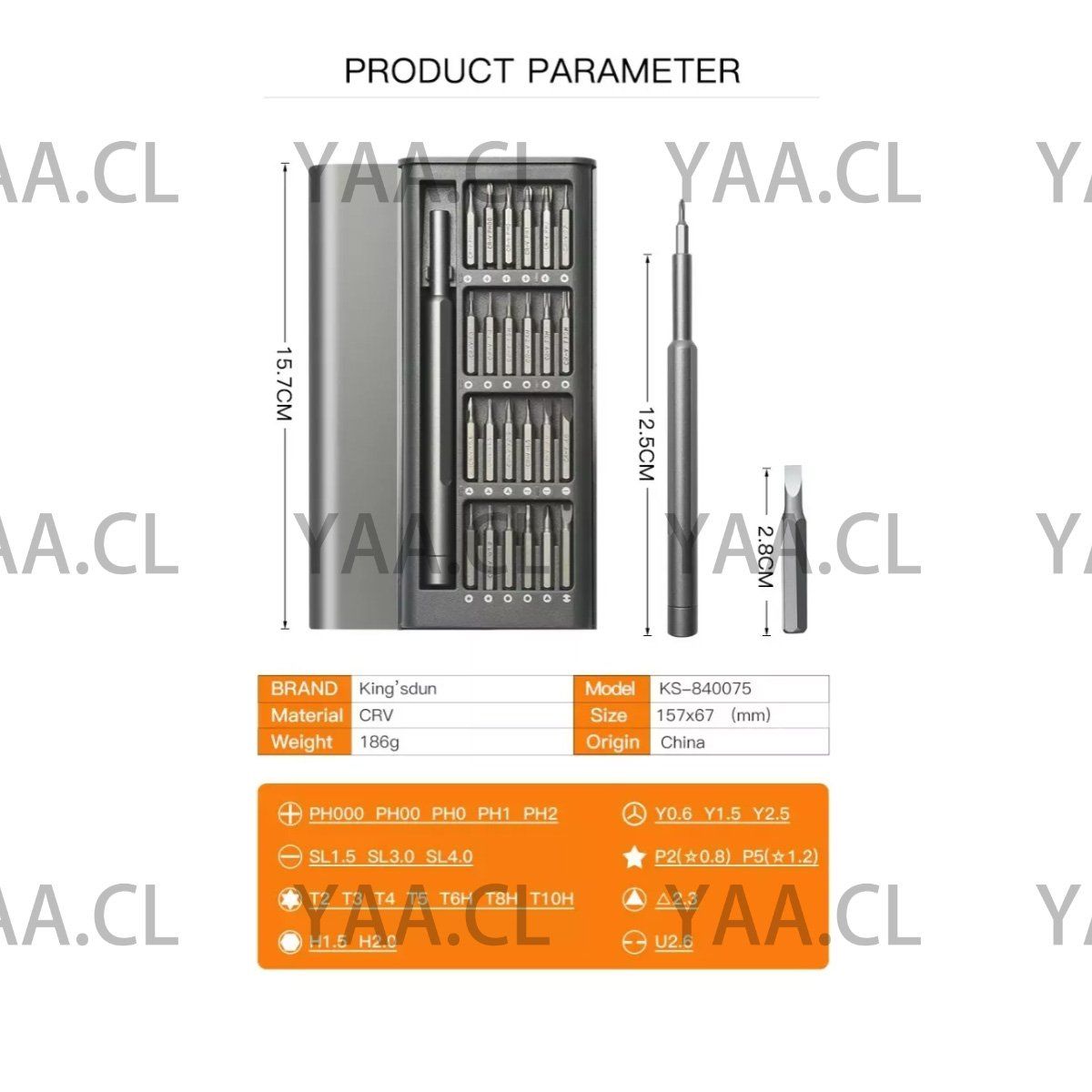 GENERICO - Kit 24 En 1 Atornillador Precision Profesional Imantado