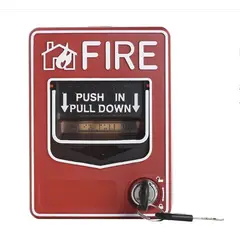 GENERICO - Palanca de Incendio Doble Acción F-02 Rojo Con LLave DSW