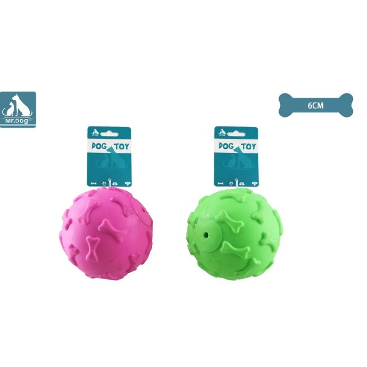 GENERICO - Juguete Pelota Para Perro 6Cm Color Aleatorio