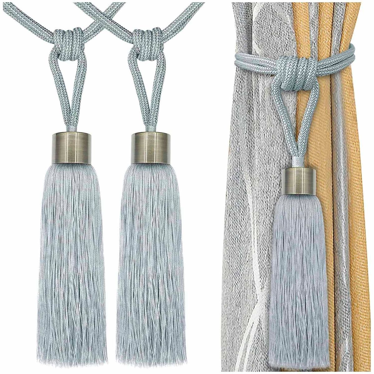 GENERICO - Pack de 02 Sujetadores - Abrazaderas para Cortinas mod05