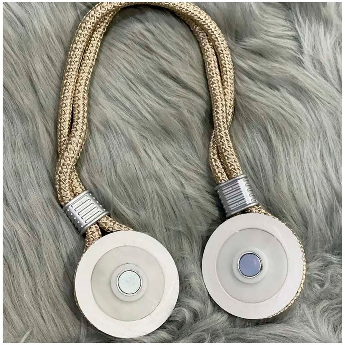 GENERICO - Pack de 02 Sujetadores - Abrazaderas Magneticas para Cortinas mod19