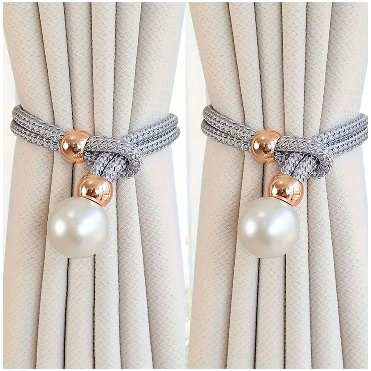 GENERICO - Pack de 02 Sujetadores - Abrazaderas para Cortinas mod06