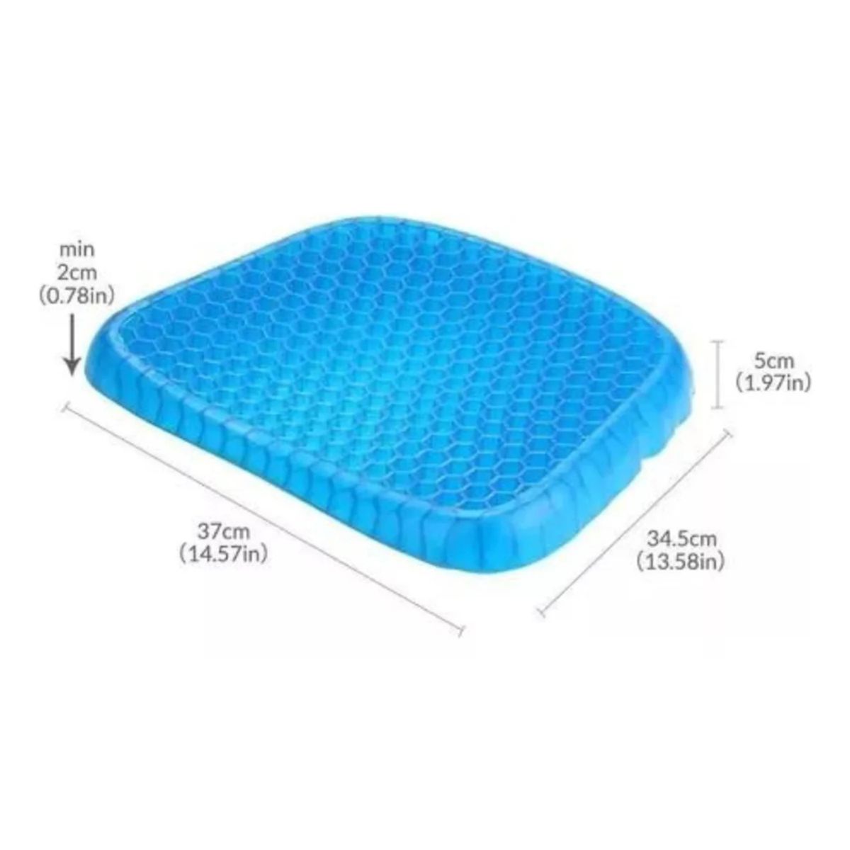 GENERICO - Cojín De Gel Asiento Flexible Terapia Alivia Dolor Espalda