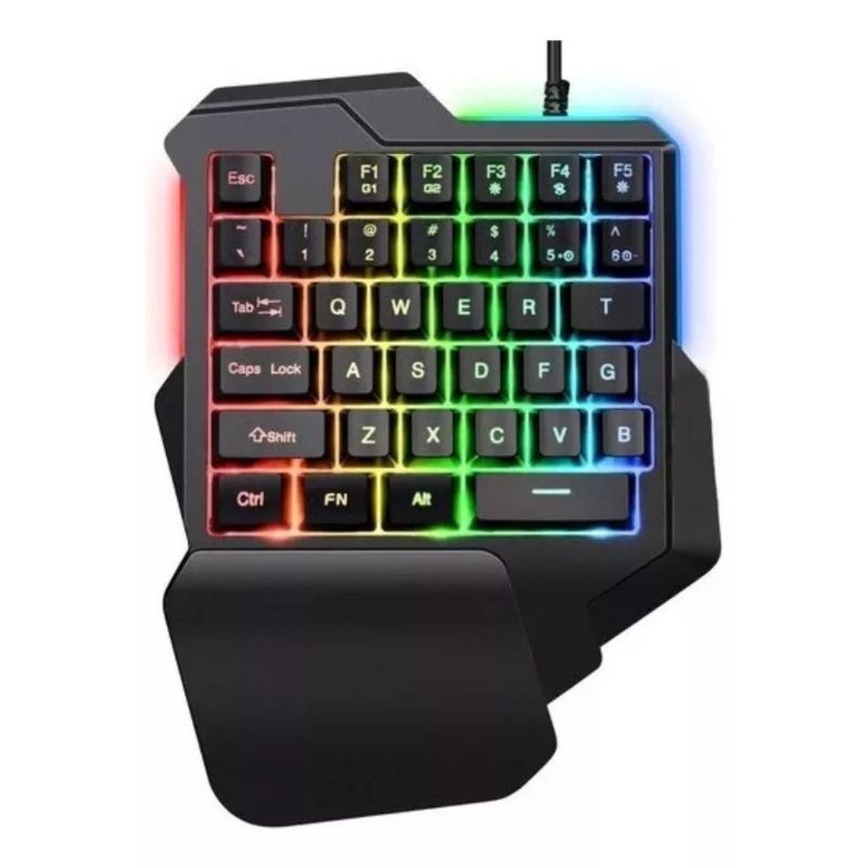 GENERICO - Teclado Una Mano Gaming Teclado Mecanico Gamer Rgb Ergonomic