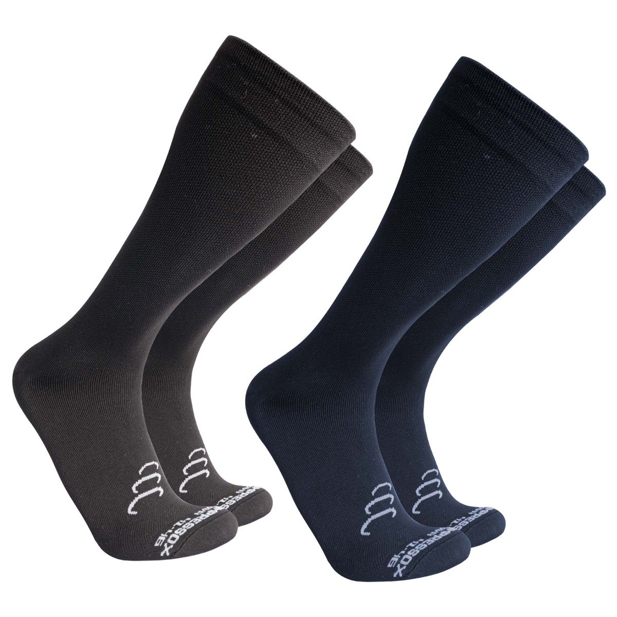 SILVERA NANOTECH - calcetines terapéuticos compresión unisex gym voley tenis 2 pack