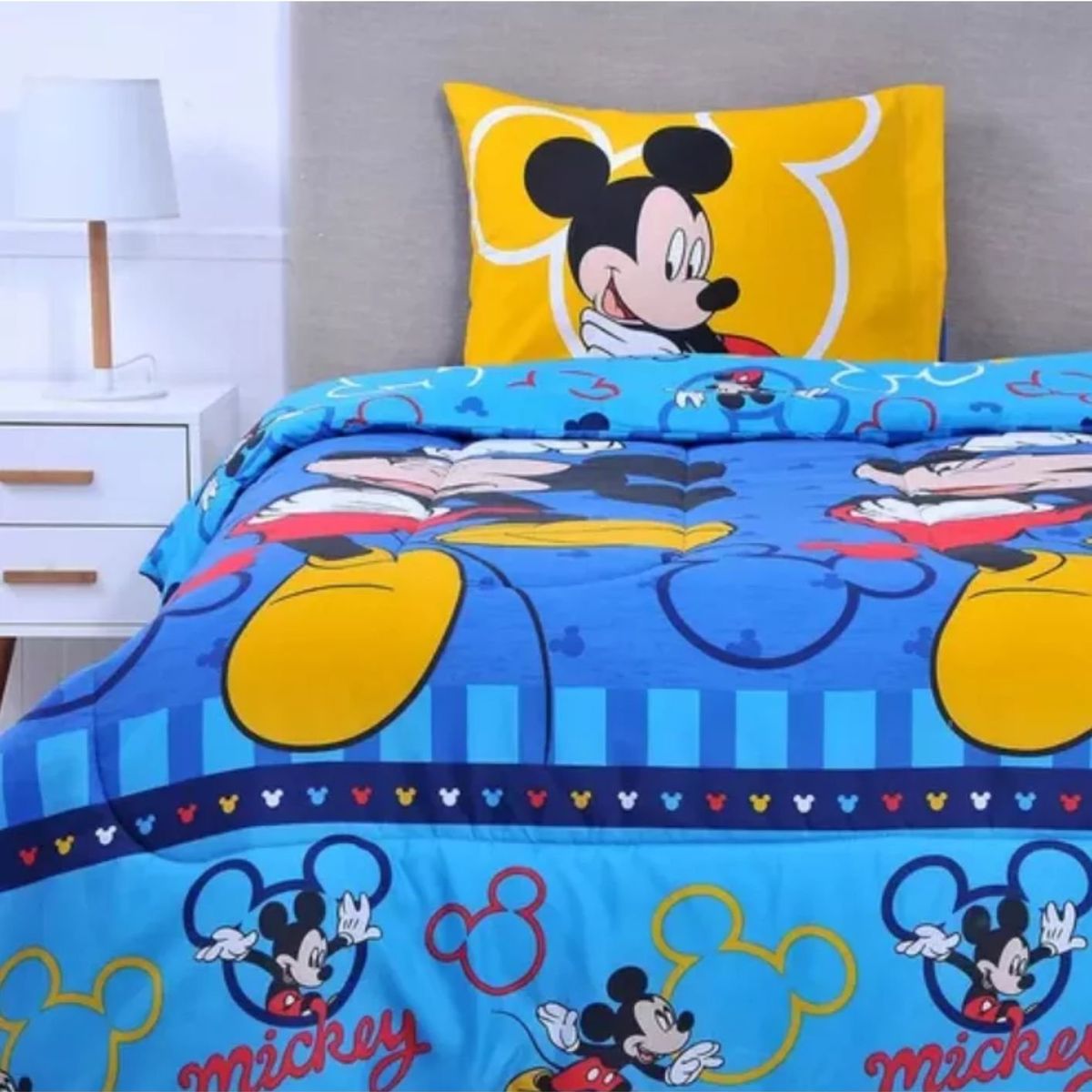 MASHINI - Plumón Infantil Disney Marvel Apto 1 PL Y 1.5 PL mickey blue