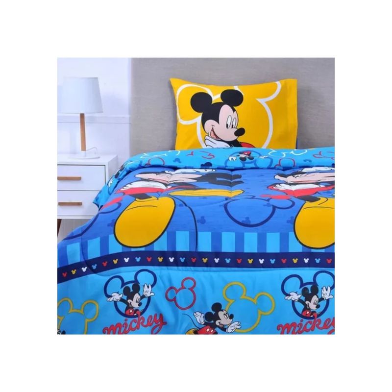 MASHINI - Plumón Infantil Disney Marvel Apto 1 PL Y 1.5 PL mickey blue