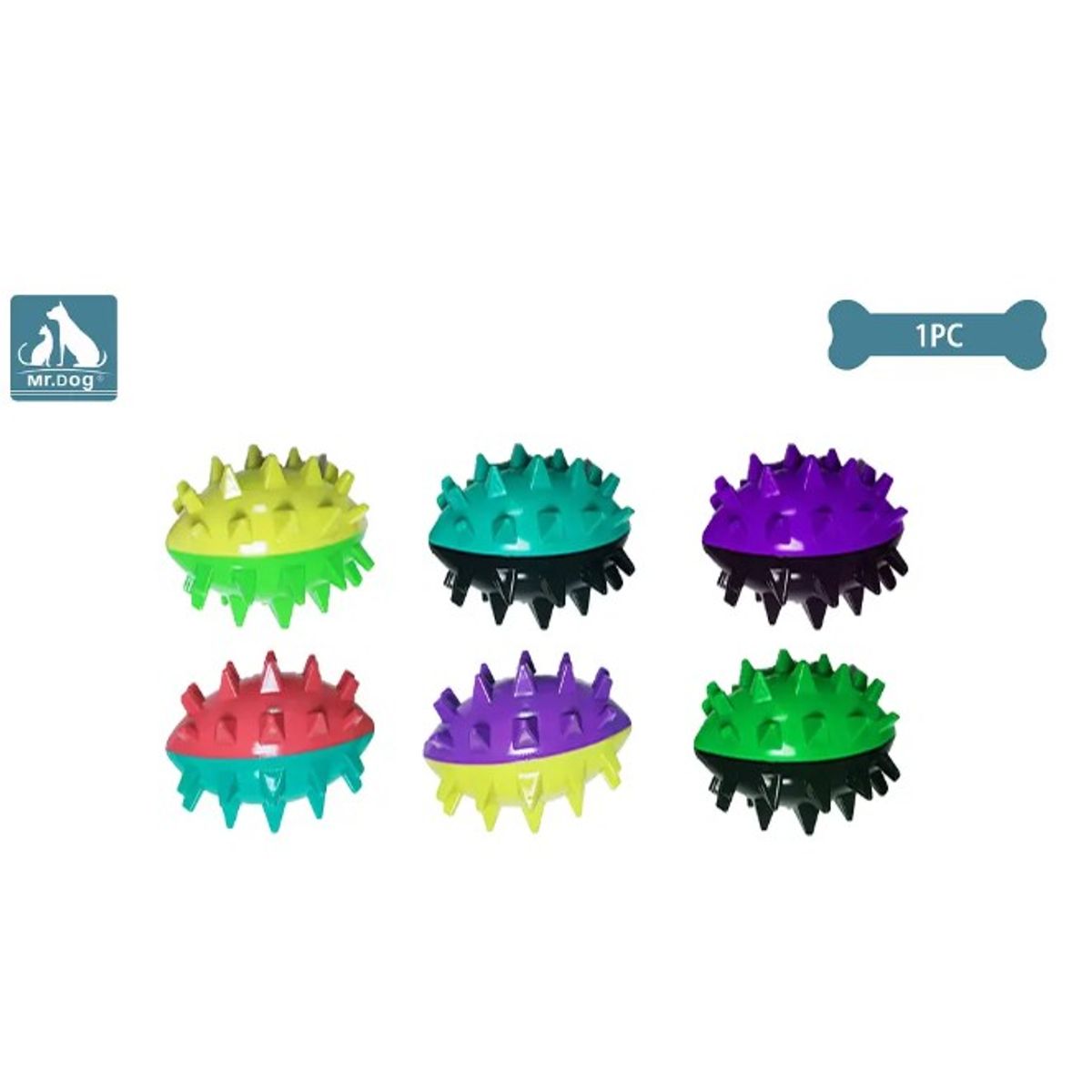 GENERICO - Juguete De Pelota Con Púas Para Perro Color Aleatorio