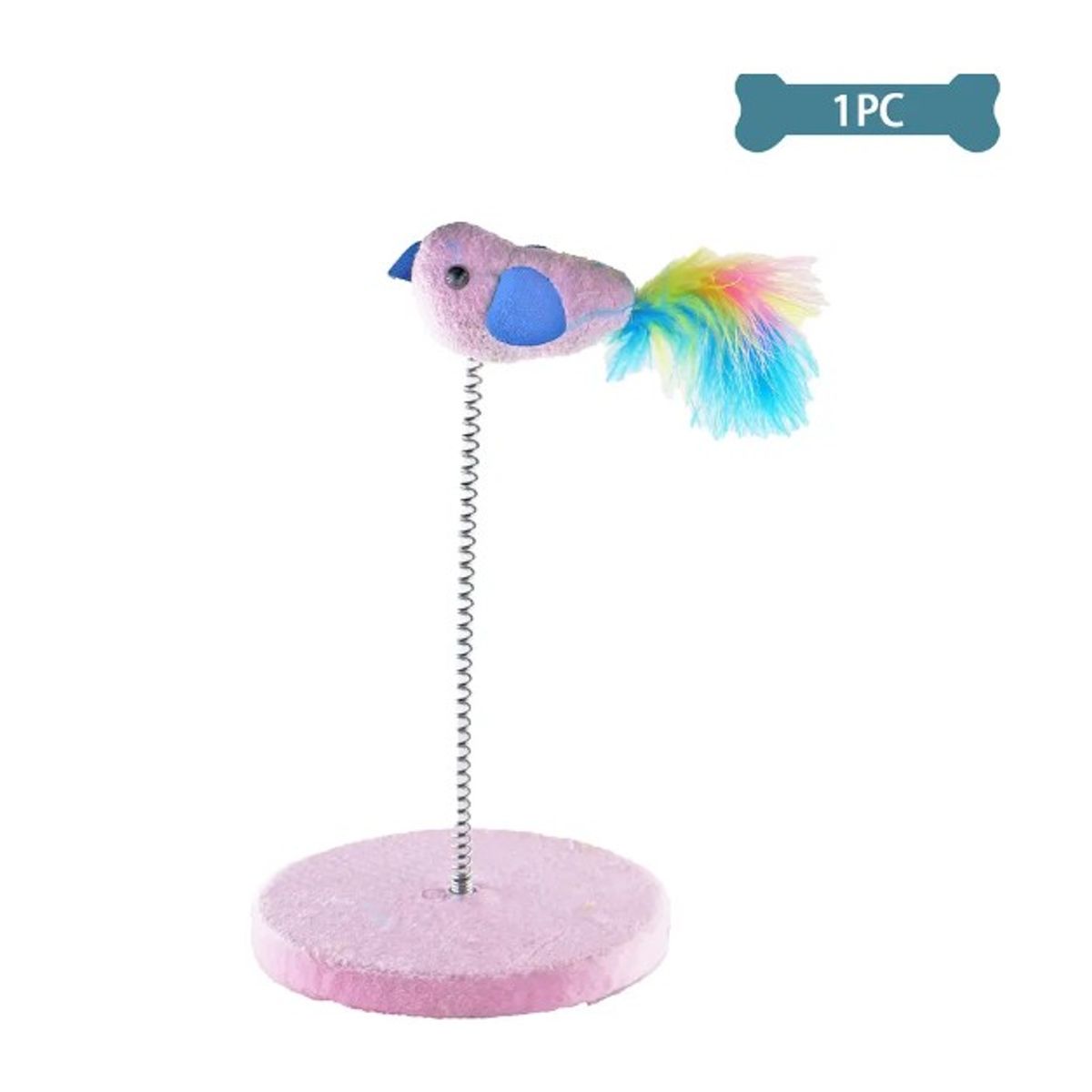 GENERICO - Juguete Para Gato Resorte Con Pájaro