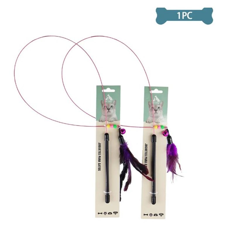 GENERICO - Juguete Para Gato Varita De Alambre Con Plumas