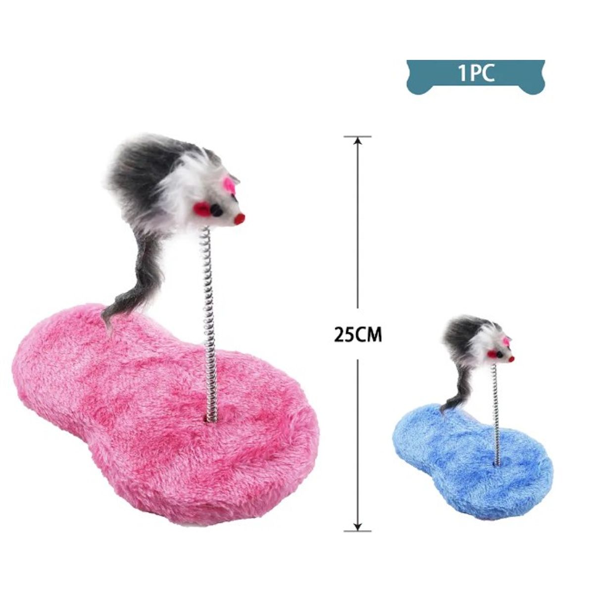 GENERICO - Juguete Para Gato Resorte Con Ratón 25Cm