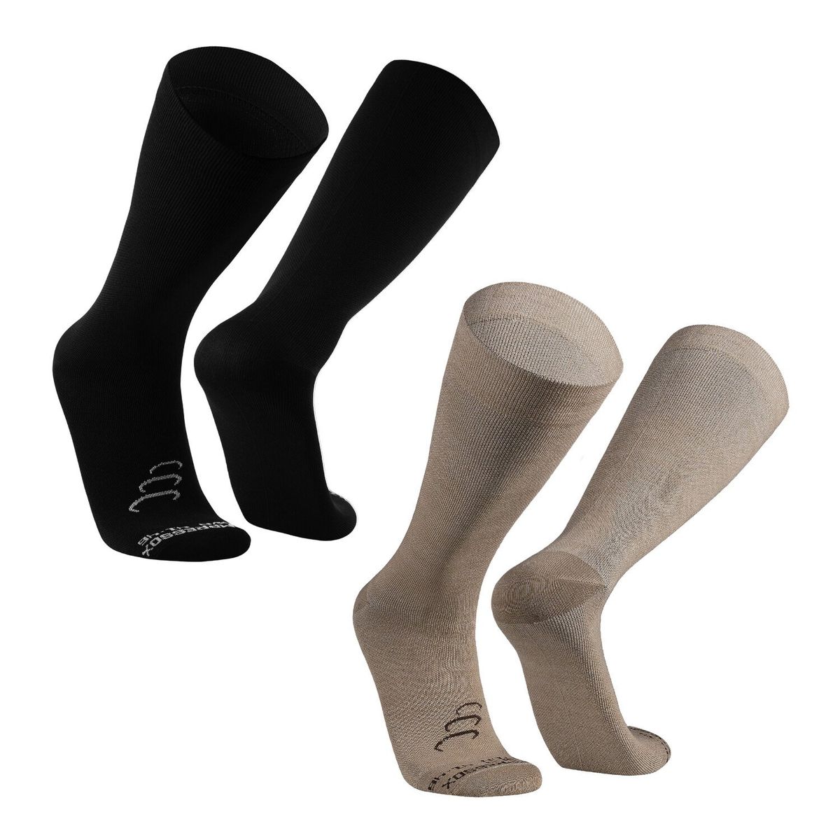 SILVERA NANOTECH - calcetines de compresión terapéuticos viajes running gym unisex 2-pack