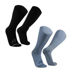 SILVERA NANOTECH - Calcetines de compresión terapéuticos viajes running gym unisex 2-pack