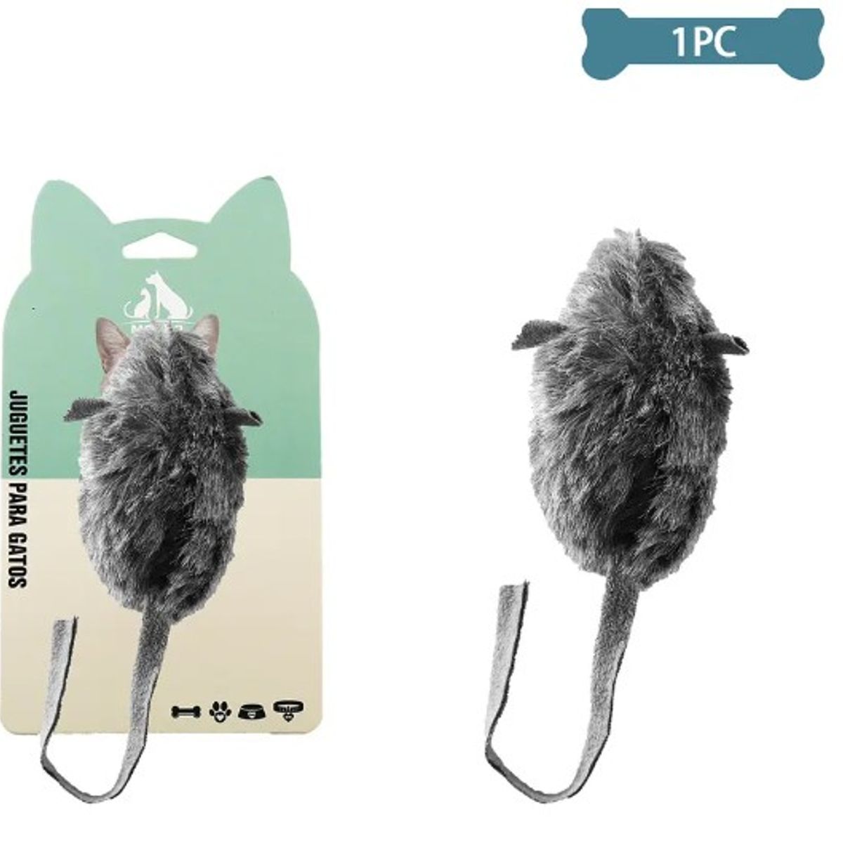 GENERICO - Juguete Para Gato Ratón Sonoro Gris