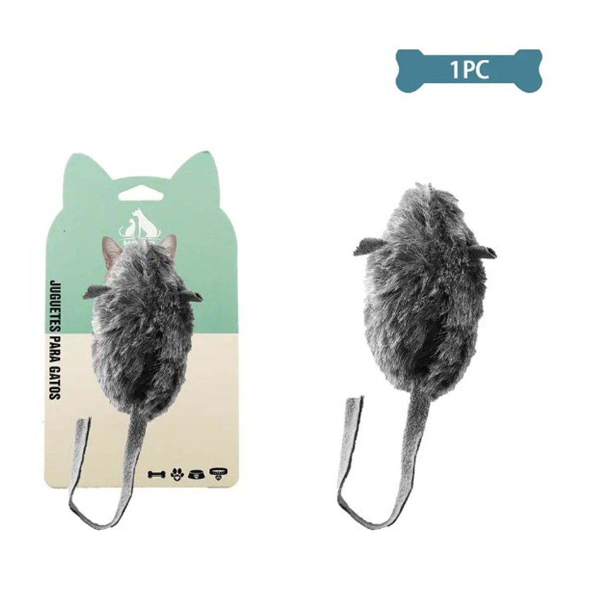 GENERICO - Juguete Para Gato Ratón Sonoro Gris