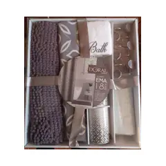 DORAL - Set De Baño Ema 18 Piezas Marca Gris elefante