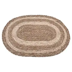 GENERICO - Juego de 6 individuales de 100 % tejido de yute, Ovalado de 35x50 cm