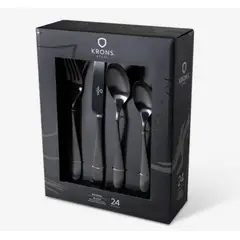 KRONS - Set cuchillería Black 24 piezas