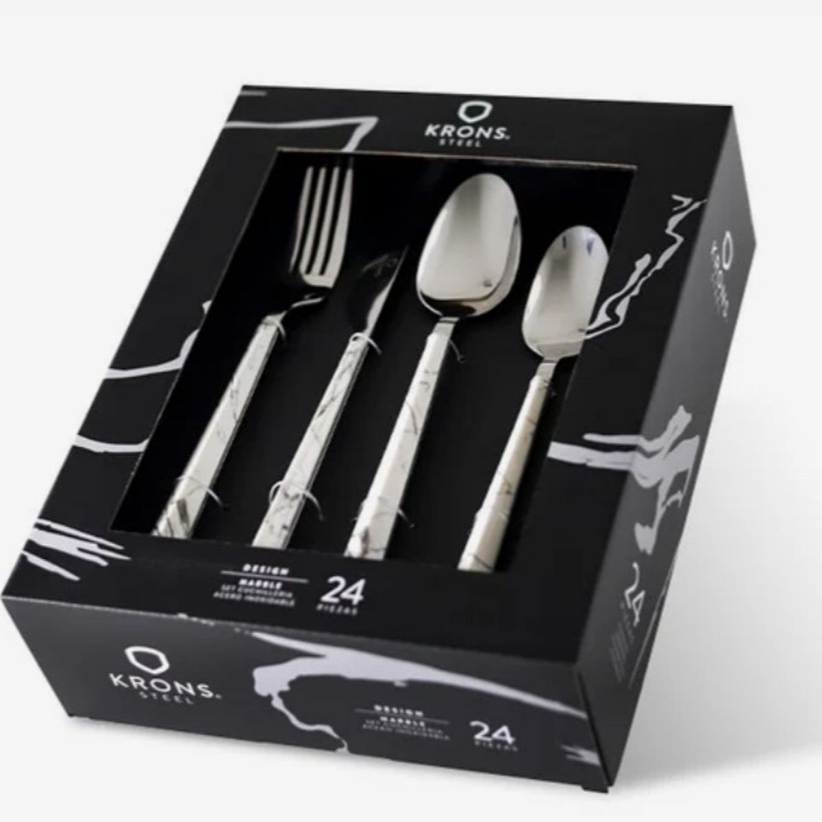 KRONS - Set cuchillería Marble 24 piezas