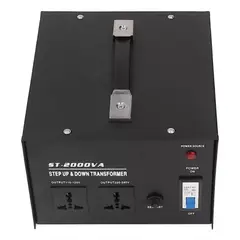 MUNDO MAGIA - Transformador Voltaje 110v - 220v De 2000 Watts Negro