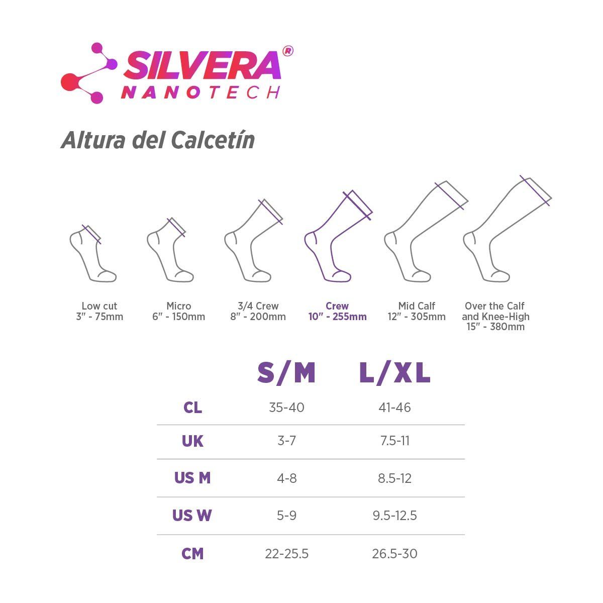SILVERA NANOTECH - Calcetines cortos tobilleros running tenis padel gym yoga mujer hombre