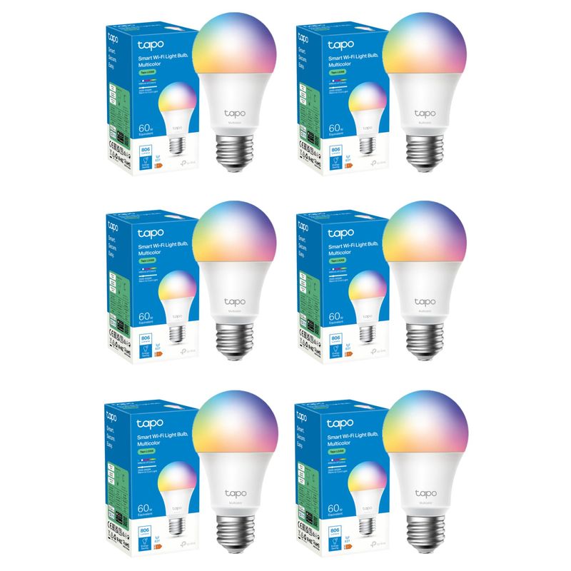 TP LINK - Set 6 Ampolletas Smart Tp-Link Tapo Colores E27 Wi-fi Google Alexa