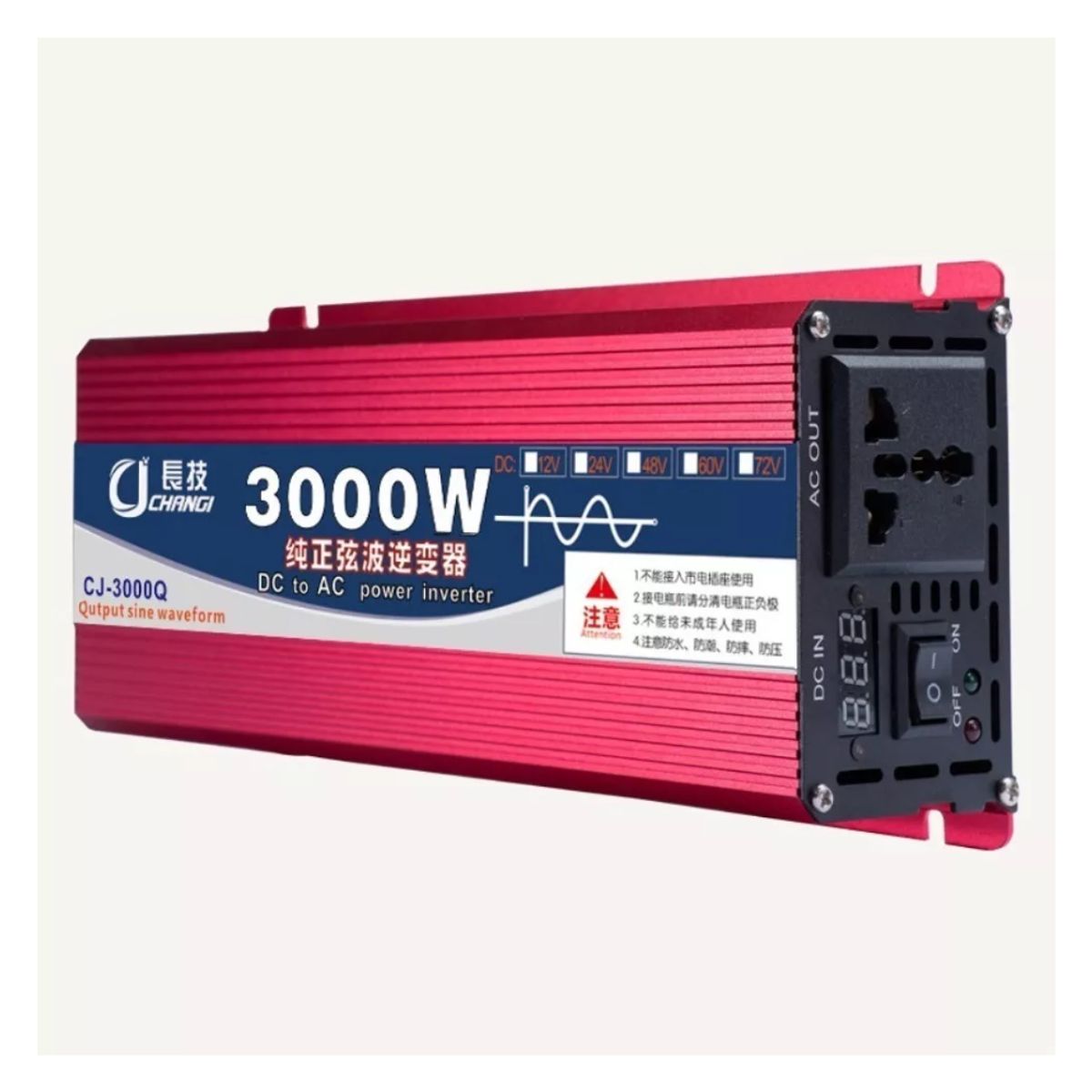 MUNDO MAGIA - Inversor Solar Onda Pura 3000w 12v  Sistema Fotovoltaico