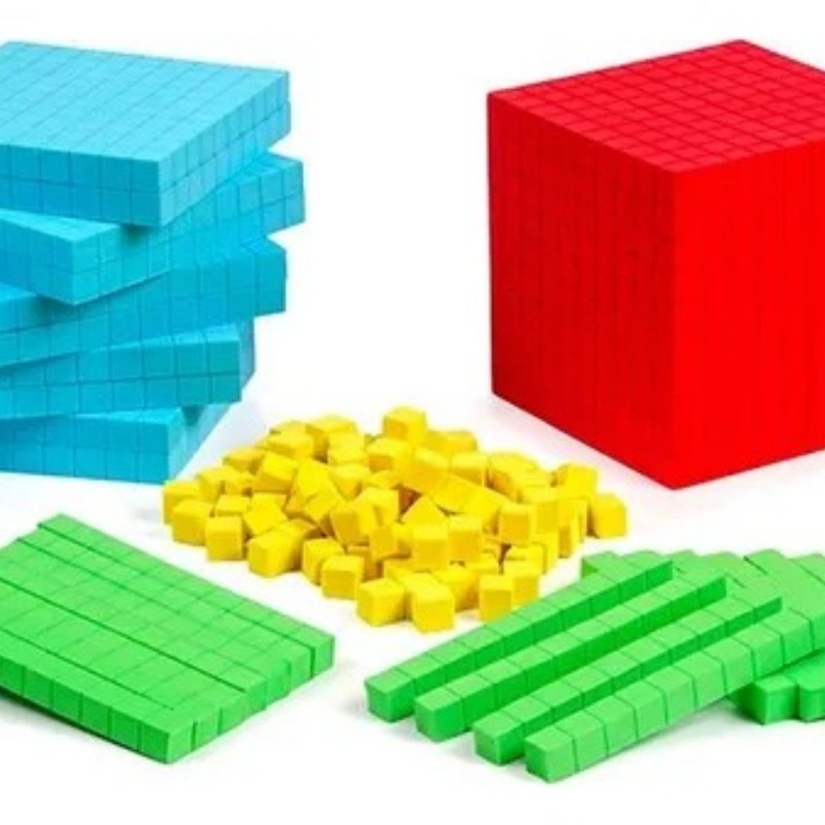 MUNDO MAGIA - Bloque Base 10 Conectable Multibase 121 Pcs Matematicas