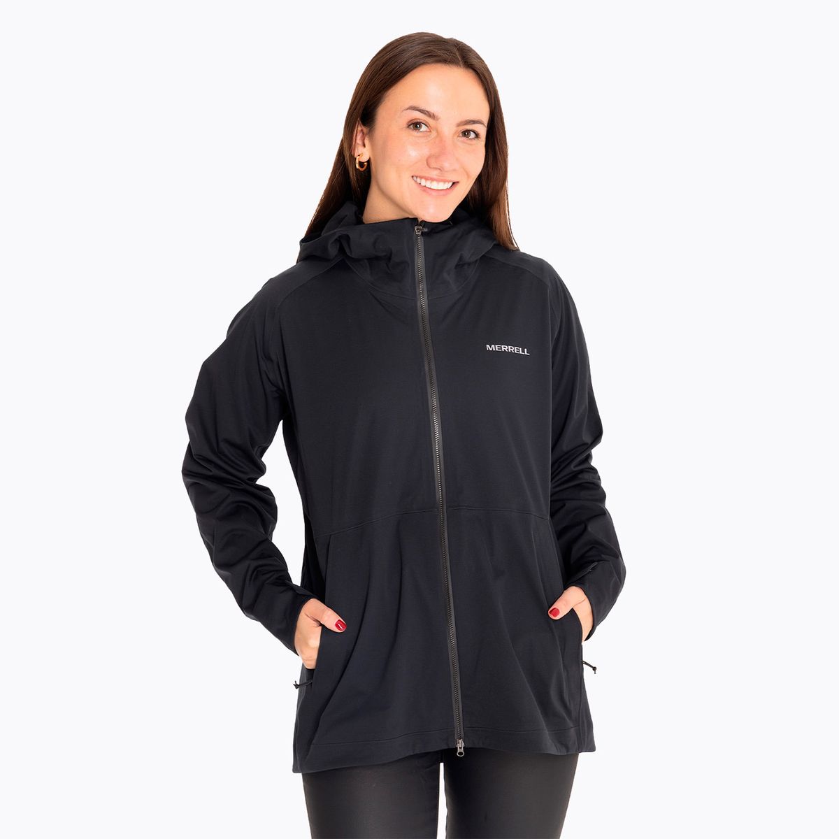 MERRELL - Impermeable Mujer Whisper Rain Shell Negro MERRELL