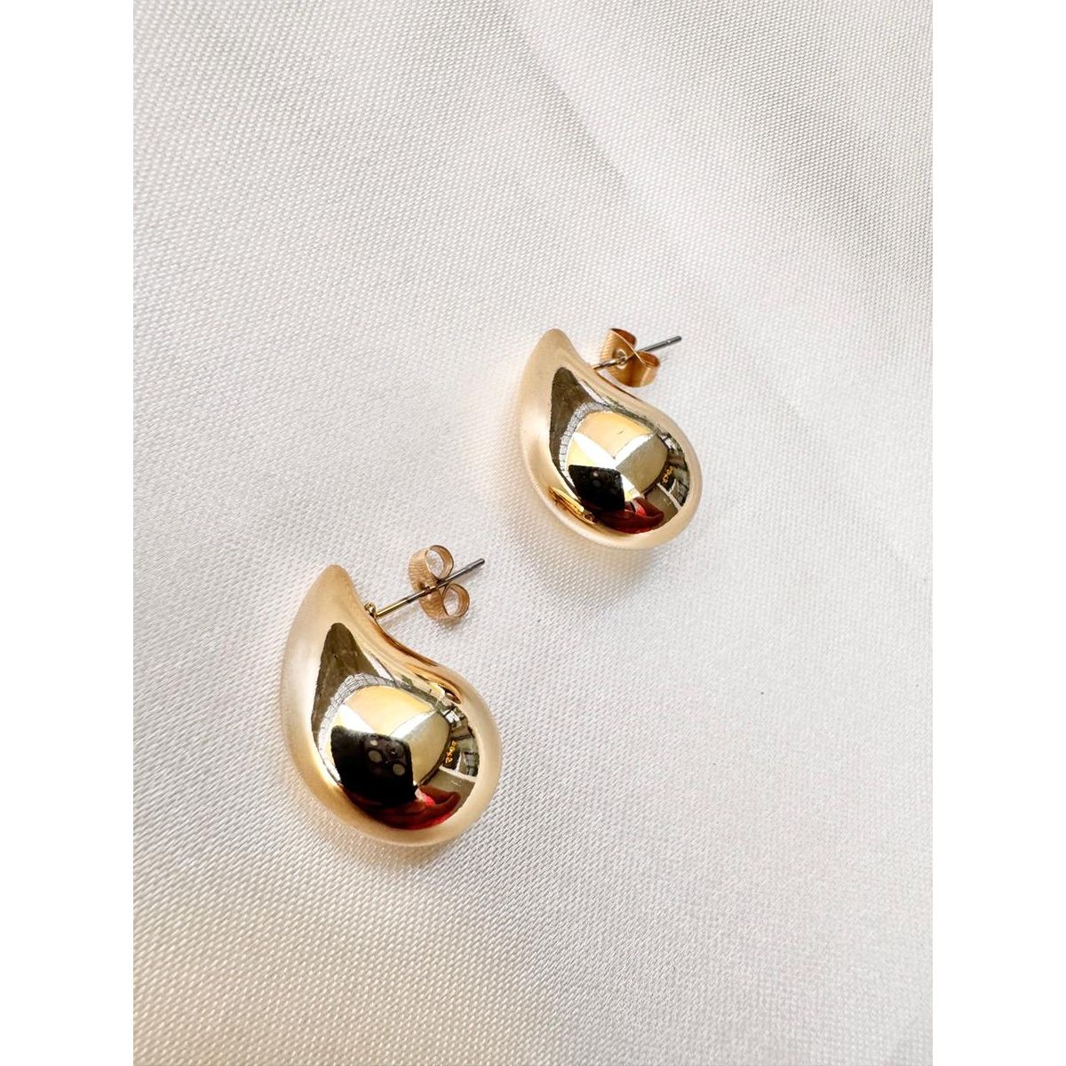 GENERICO - Aros con baño de oro Golden Rain Drops