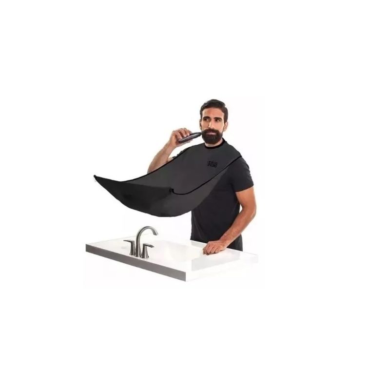 GENERICO - Capa Delantal Para Corte De Barba Afeitado Negro