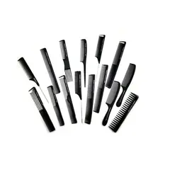 GENERICO - Set De 15 Peinetas Peines Profesionales Carbon