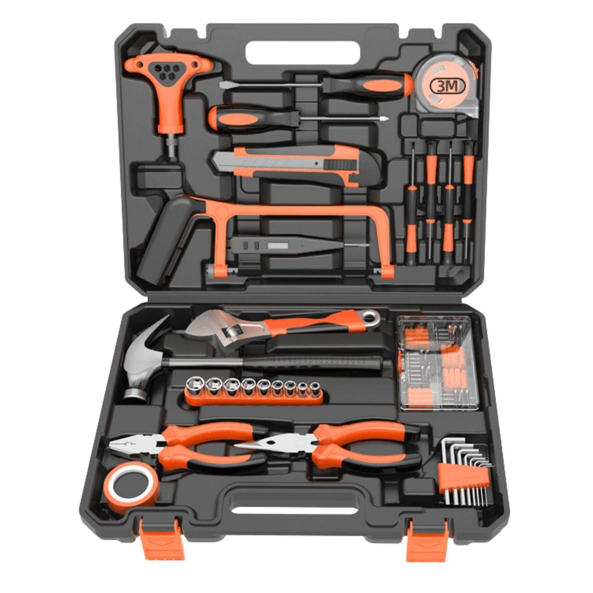 YEP S - Set 45 piezas herramientas manuales + maletín portátil