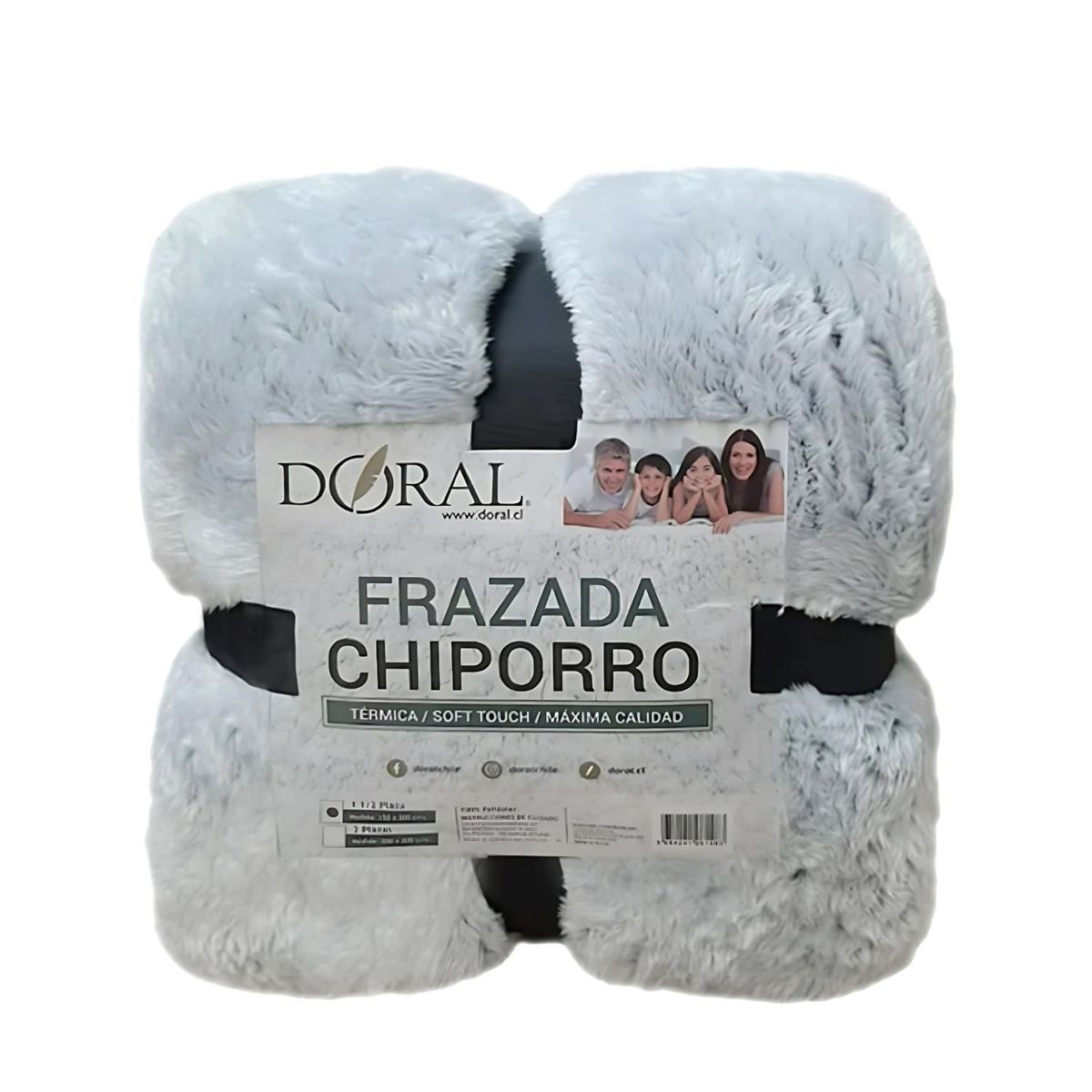 DORAL - Frazada Chiporro Two Tones 1.5 Plazas Tonos Claros - SC