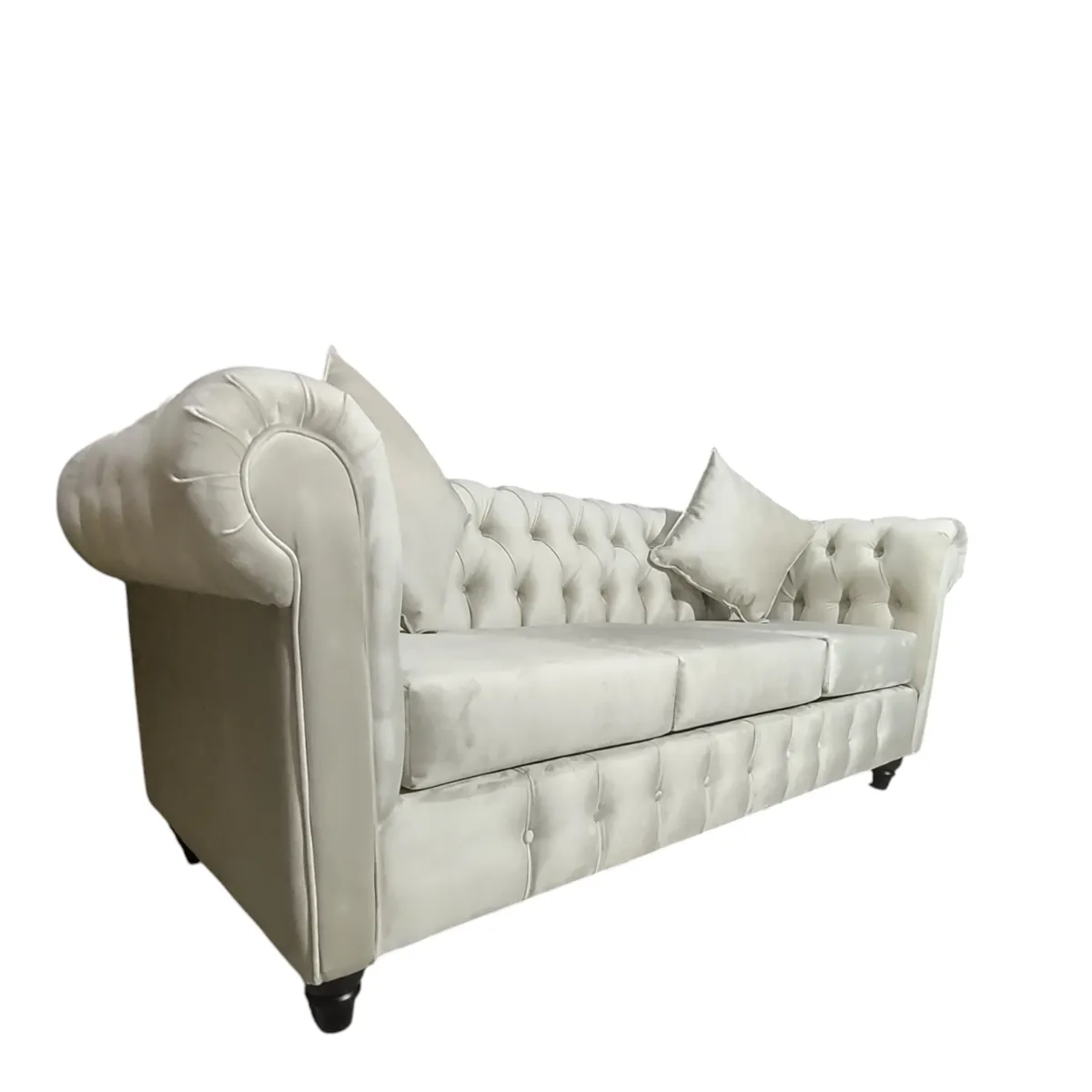 GENERICO - Sofa Chesterfield 3 Cuerpos Beige Super Soft