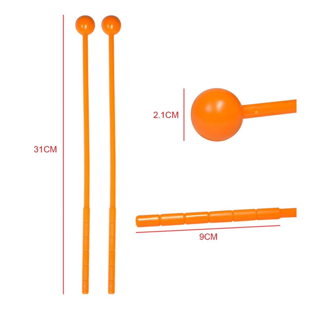 RMX - PAR DE MAZOS PLÁSTICO PARA LIRA-METALOFONO 30CM R-380 RMX