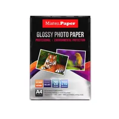 GENERICO - Papel Fotográfico Glossy 20 Hojas 210grs. Mister Paper