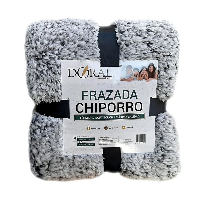 DORAL - Frazada Chiporro Two Tones 1.5 Plazas Colores Oscuros - SC