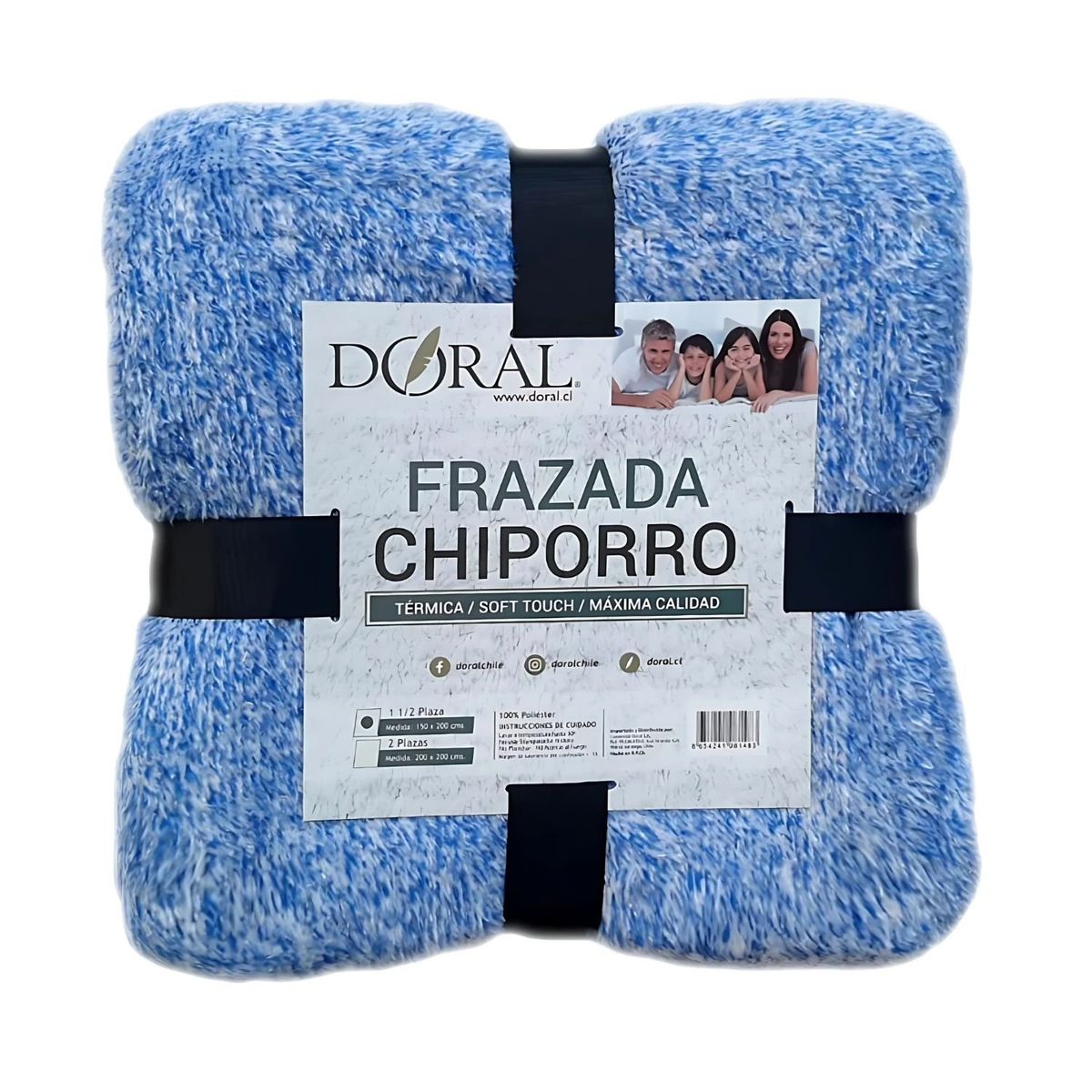 DORAL - Frazada Chiporro 1.5 Plazas Two Tones Tonos Oscuros - SC