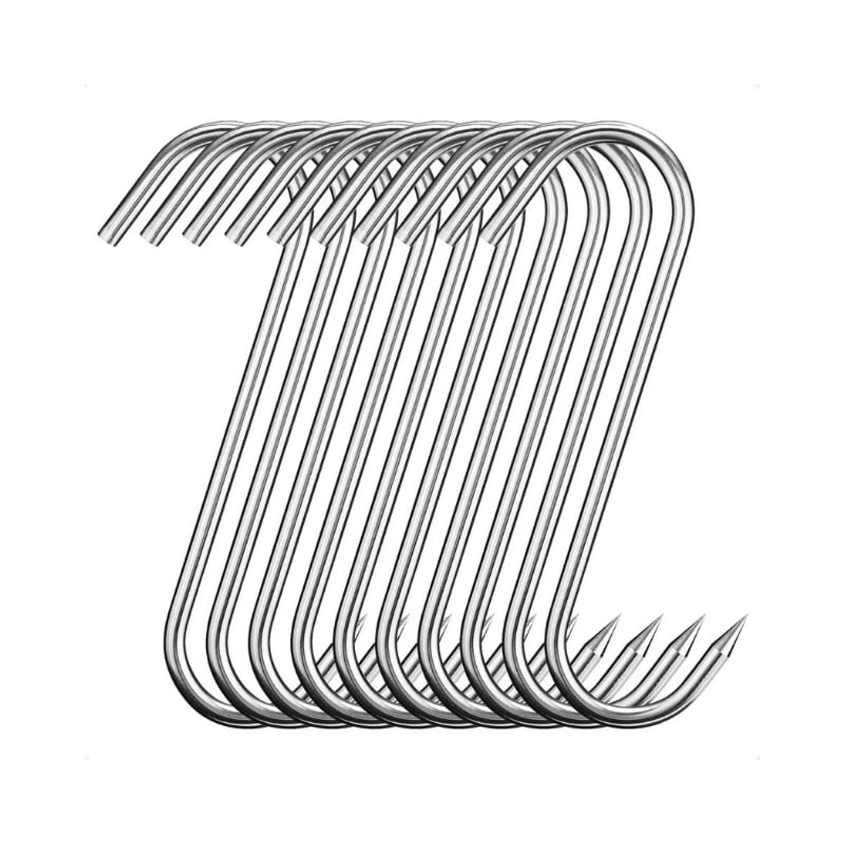 GENERICO - 10 Ganchos Colgadores Inoxidables