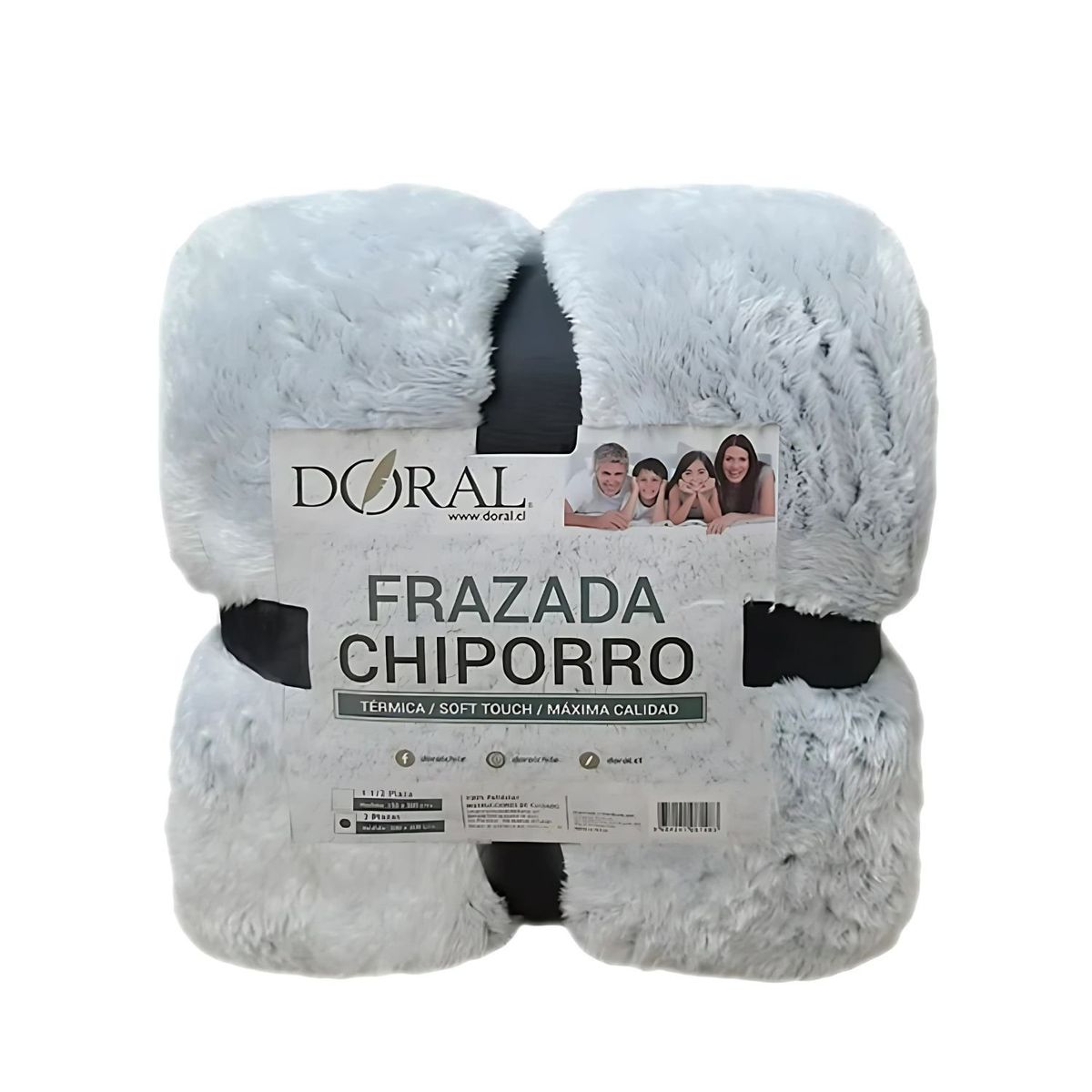 DORAL - Frazada Térmica Chiporro Two Tones 2 Plazas Tonos Claros - SC