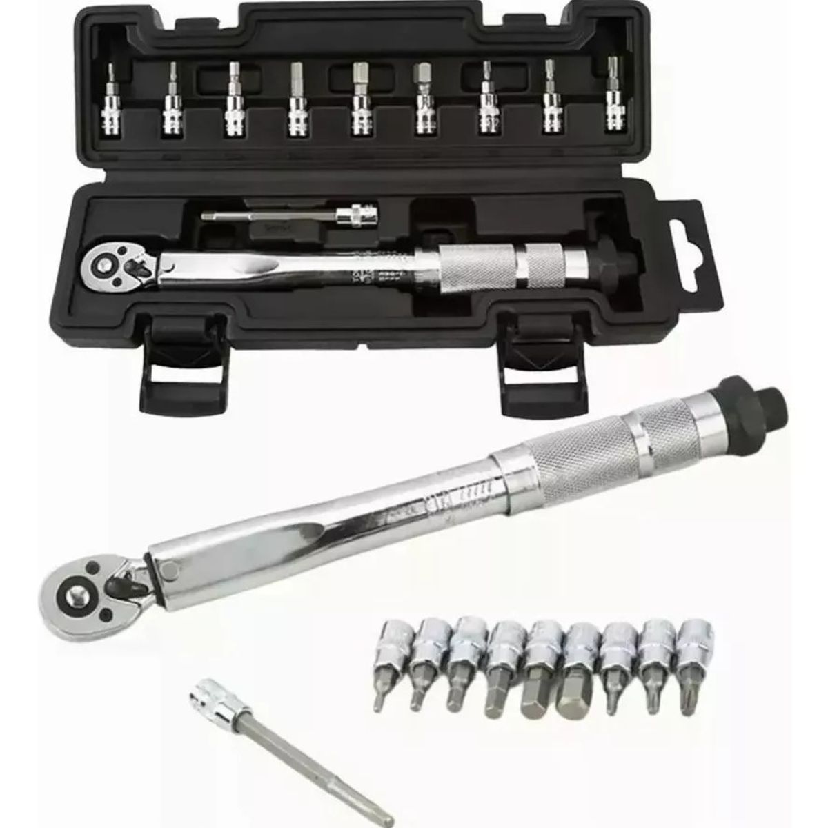 MUNDO MAGIA - Llave De Torque Torquimetro 1/4 Pulgada 5 A 25nm -11 Piezas