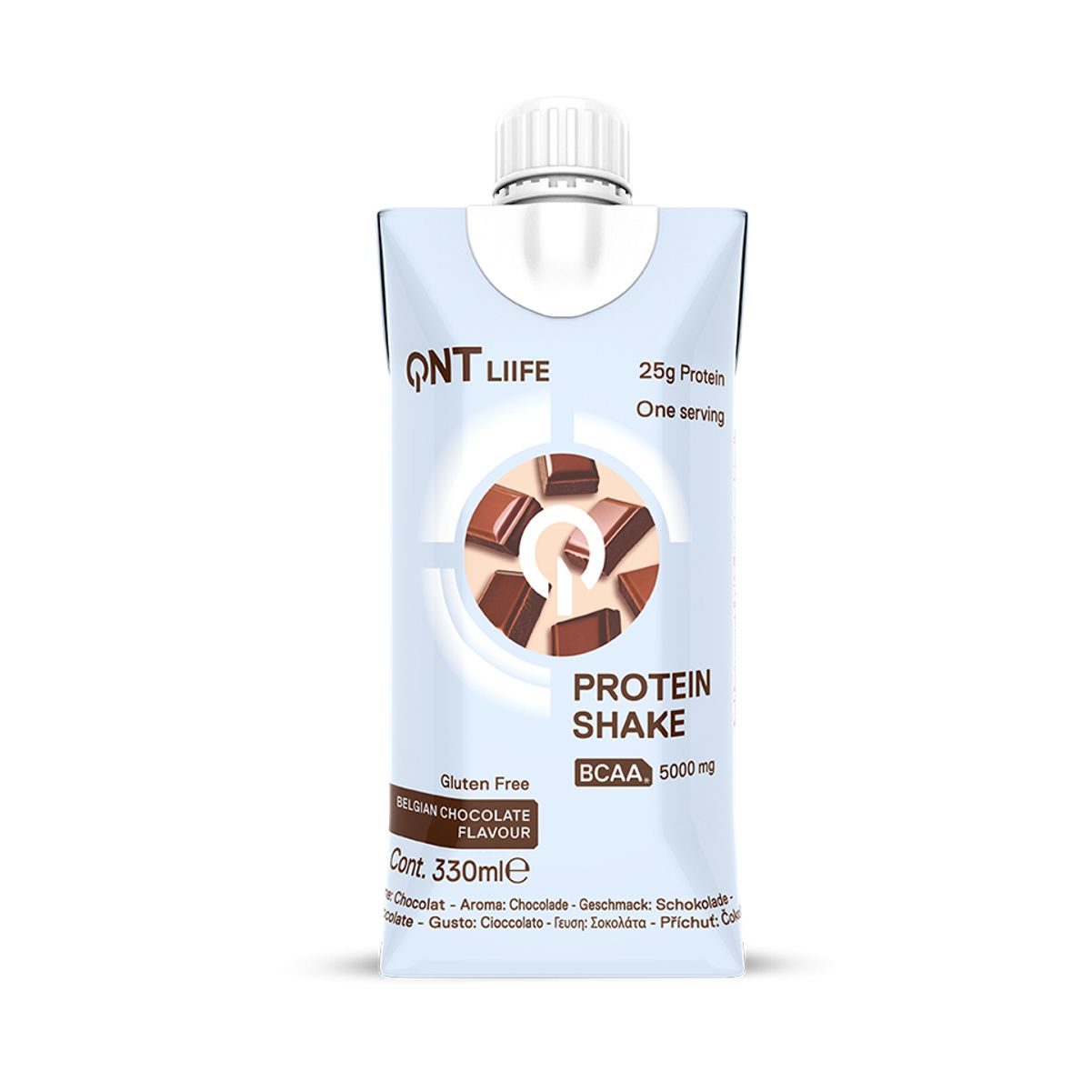 QNT - Bandeja x 12 Shakes Proteina 330ml Chocolate QNT