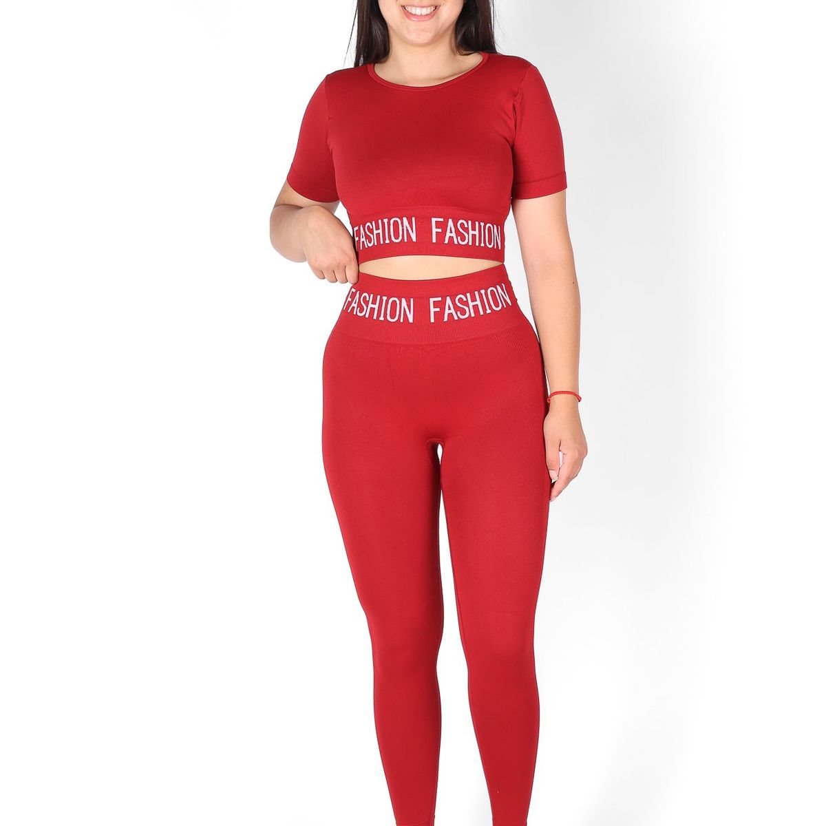 GENERICO - Conjunto Largo gym deportiva Polera y calza doble push up - fashion