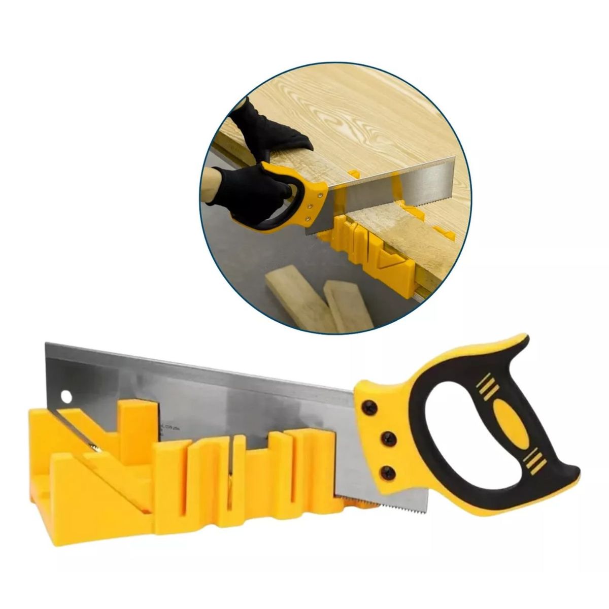 GENERICO - Serrucho Costilla 12 Pulgadas Con Caja Inglete Crownman