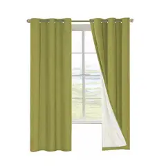 GENERICO - Cortina 100% Blackout Engomada Termica X2 Casatua Tipo Lino