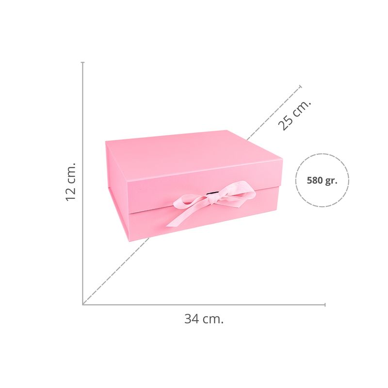SOLEIO - Gift Box Caja Para Regalos Con Tapa Rosado Tamaño XL