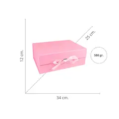 SOLEIO - Gift Box Caja Para Regalos Con Tapa Rosado Tamaño XL